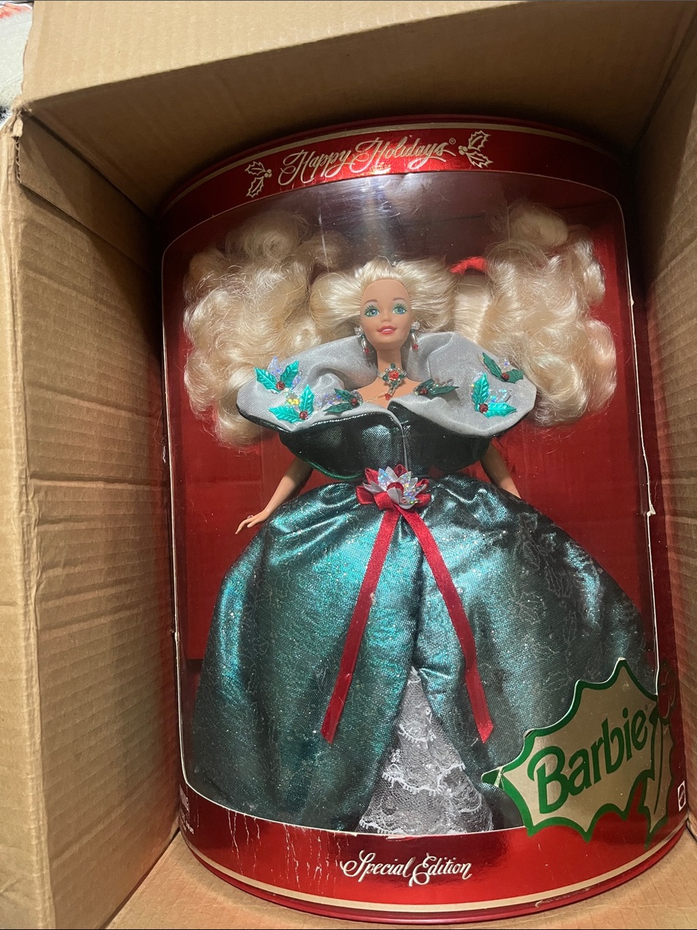 Barbie Holiday Special Edition Green and Red Gown Doll